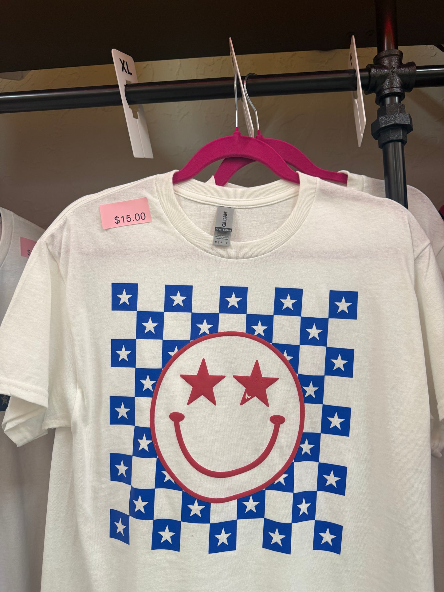 4th of July smiley face Tee