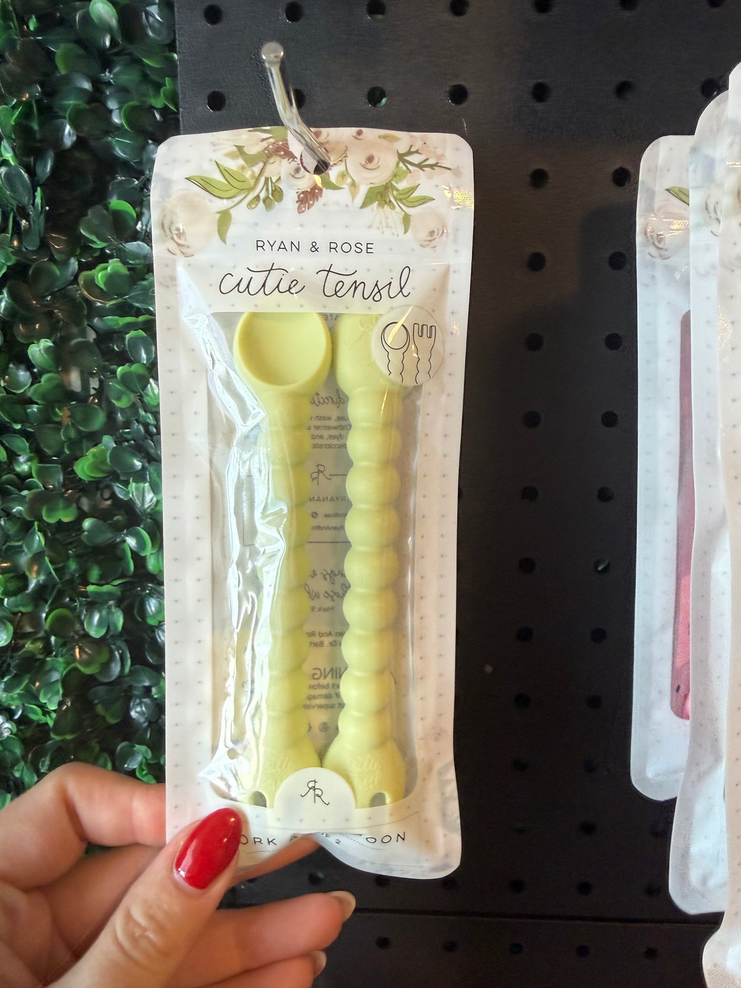 Yellow baby spoon