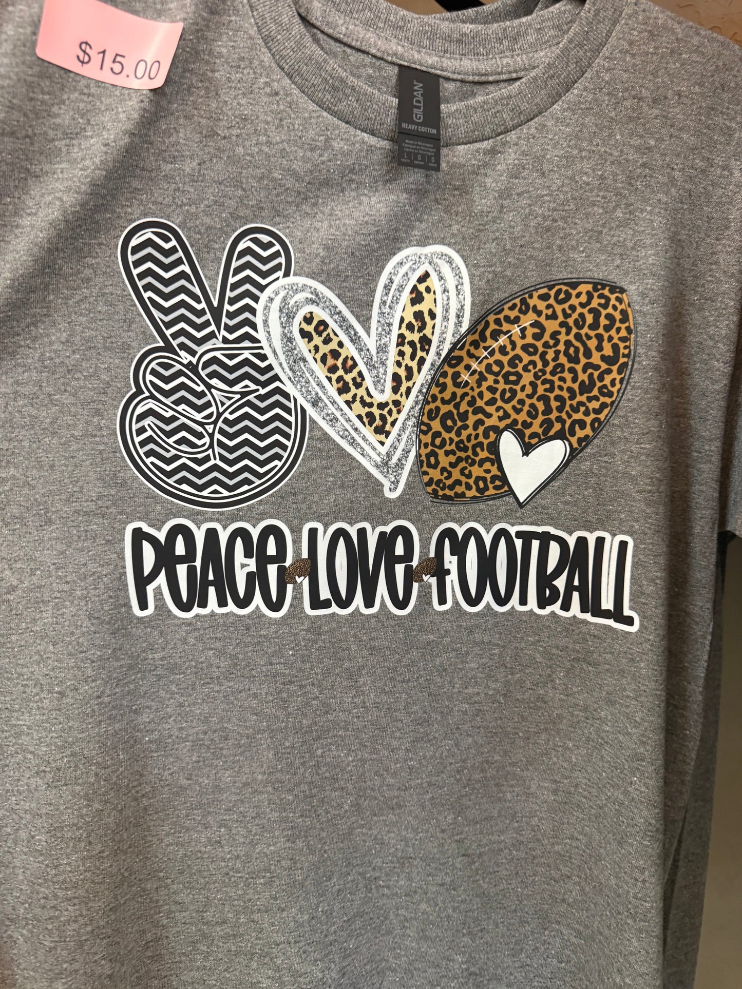 Kids Peace love football tee