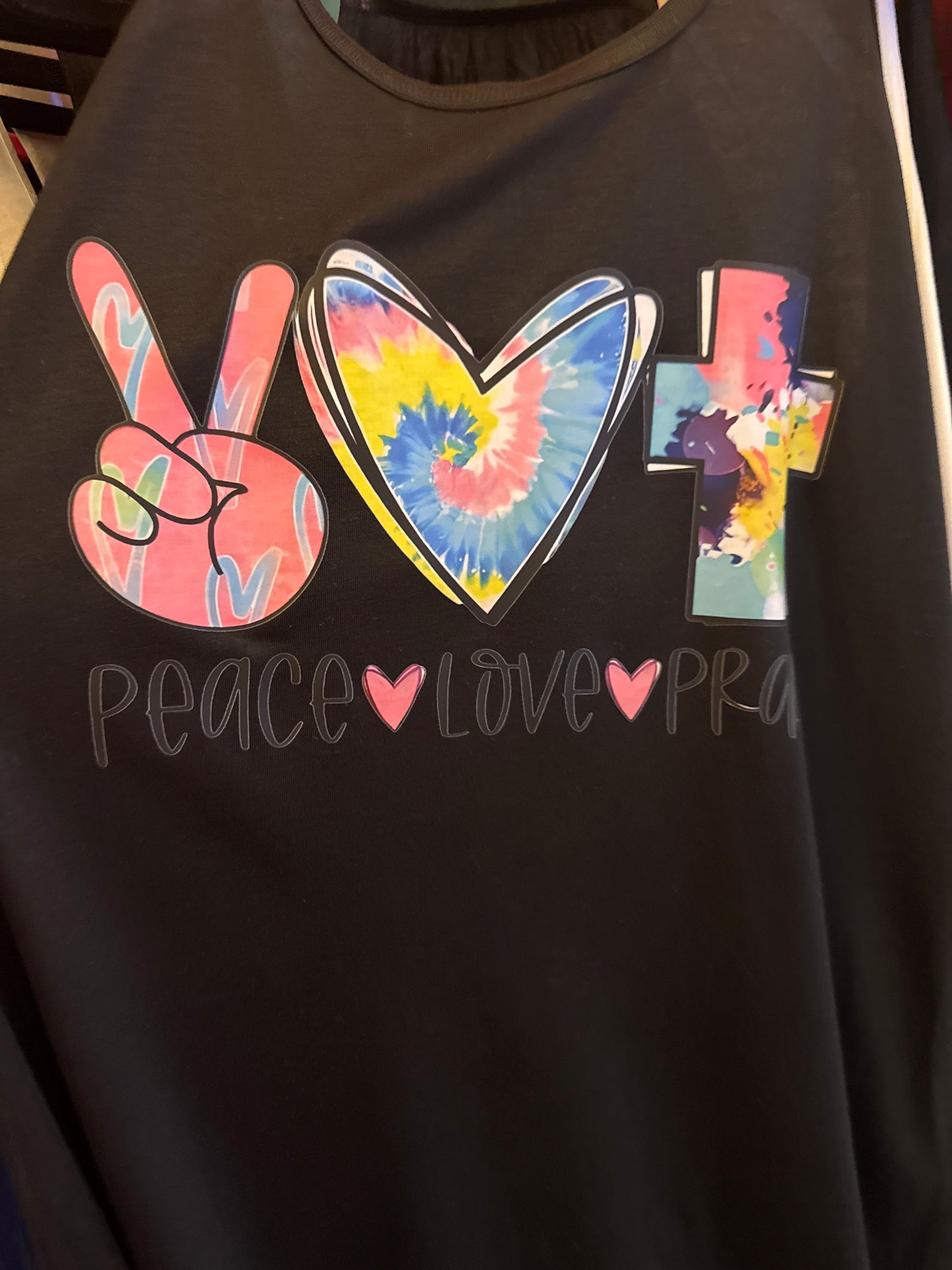 Peace, love, pray Tank
