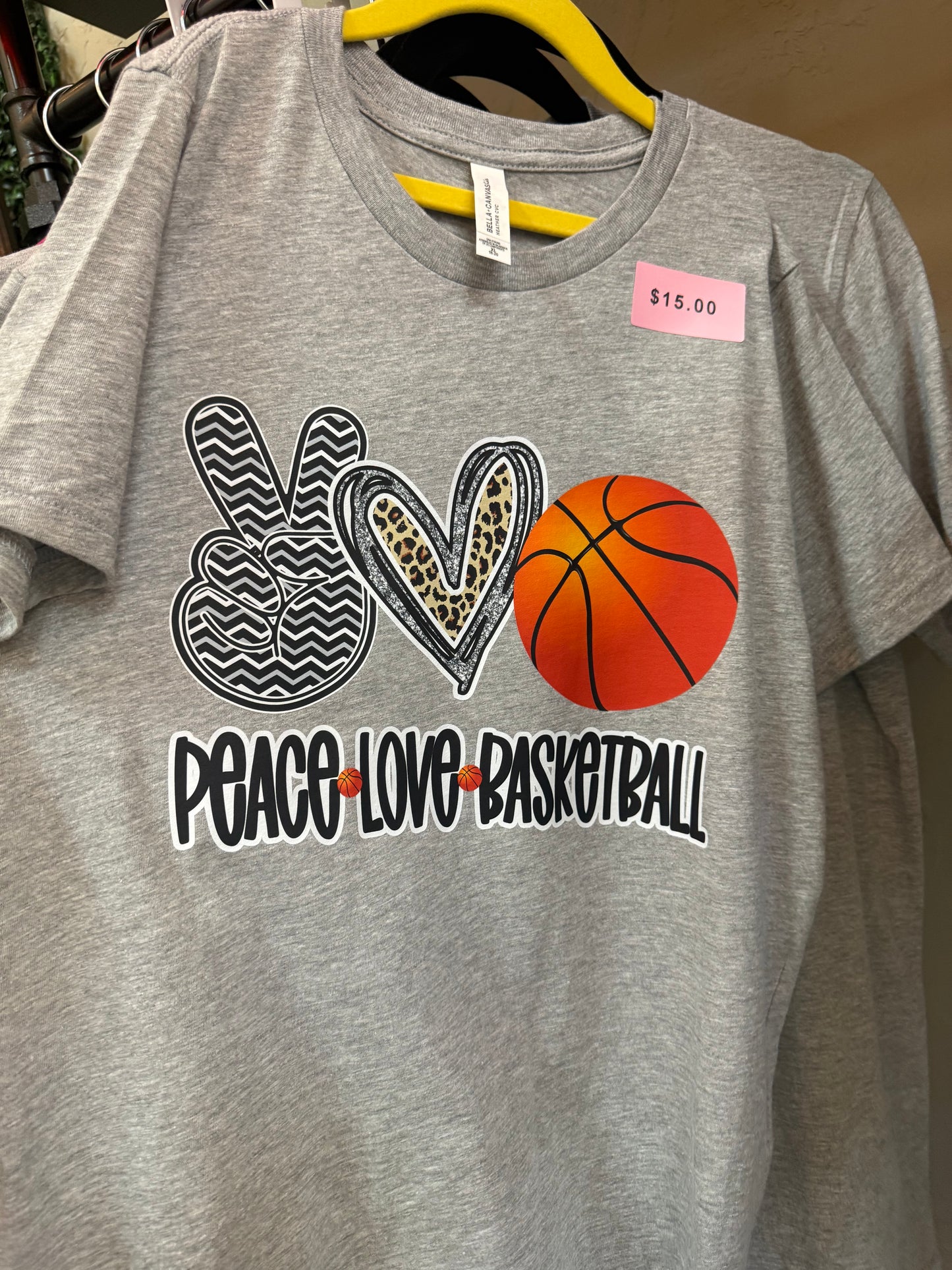 Kids Peace love basketball tee