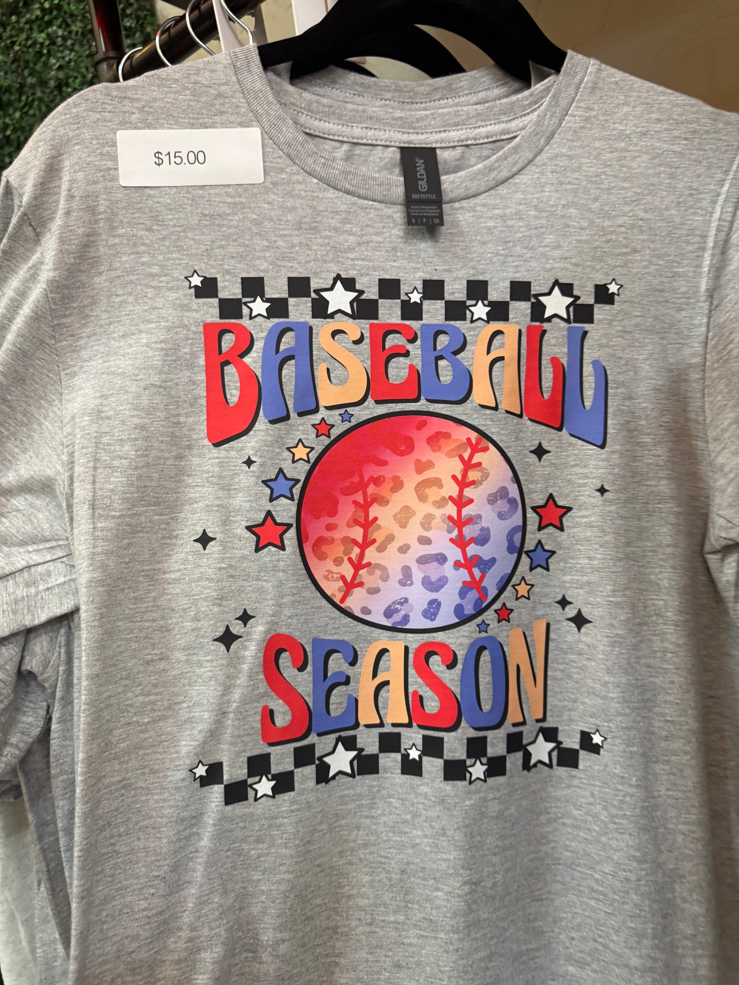 Kids baseball season tee