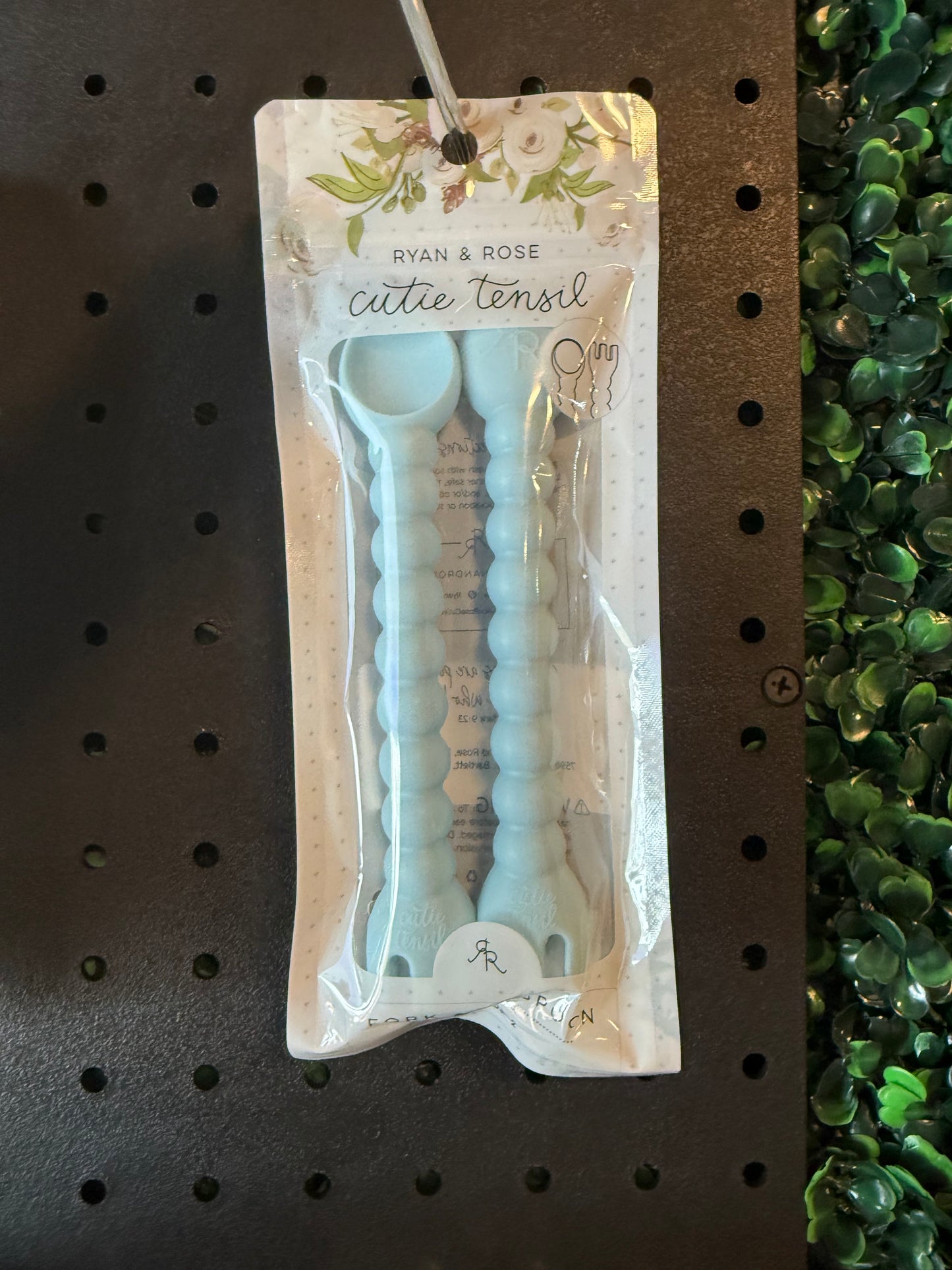 Blue baby spoon