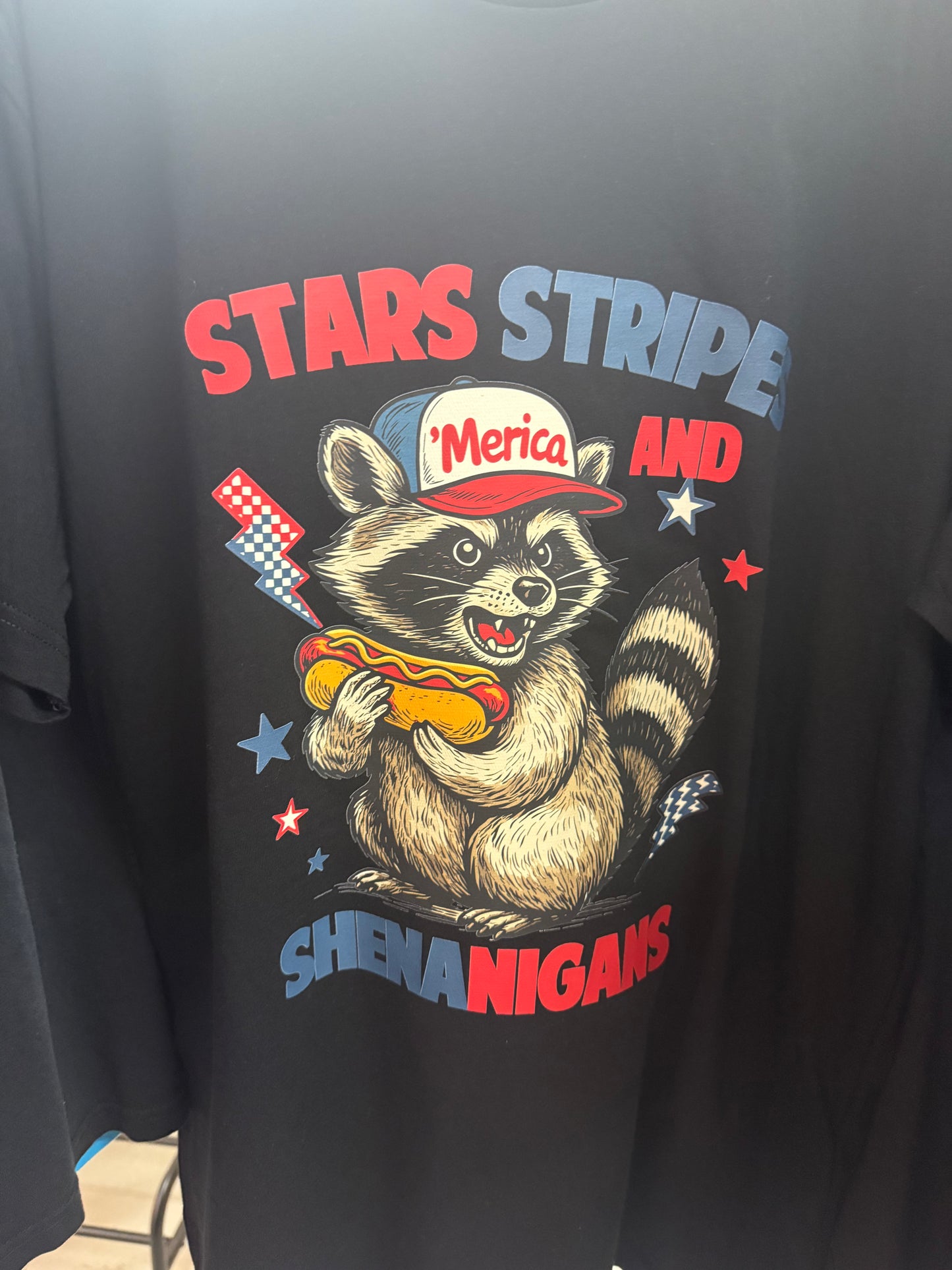 Stars Stripe Racoon tee