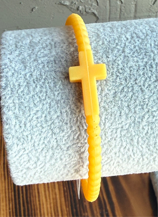 Yellow Cross Bracelet