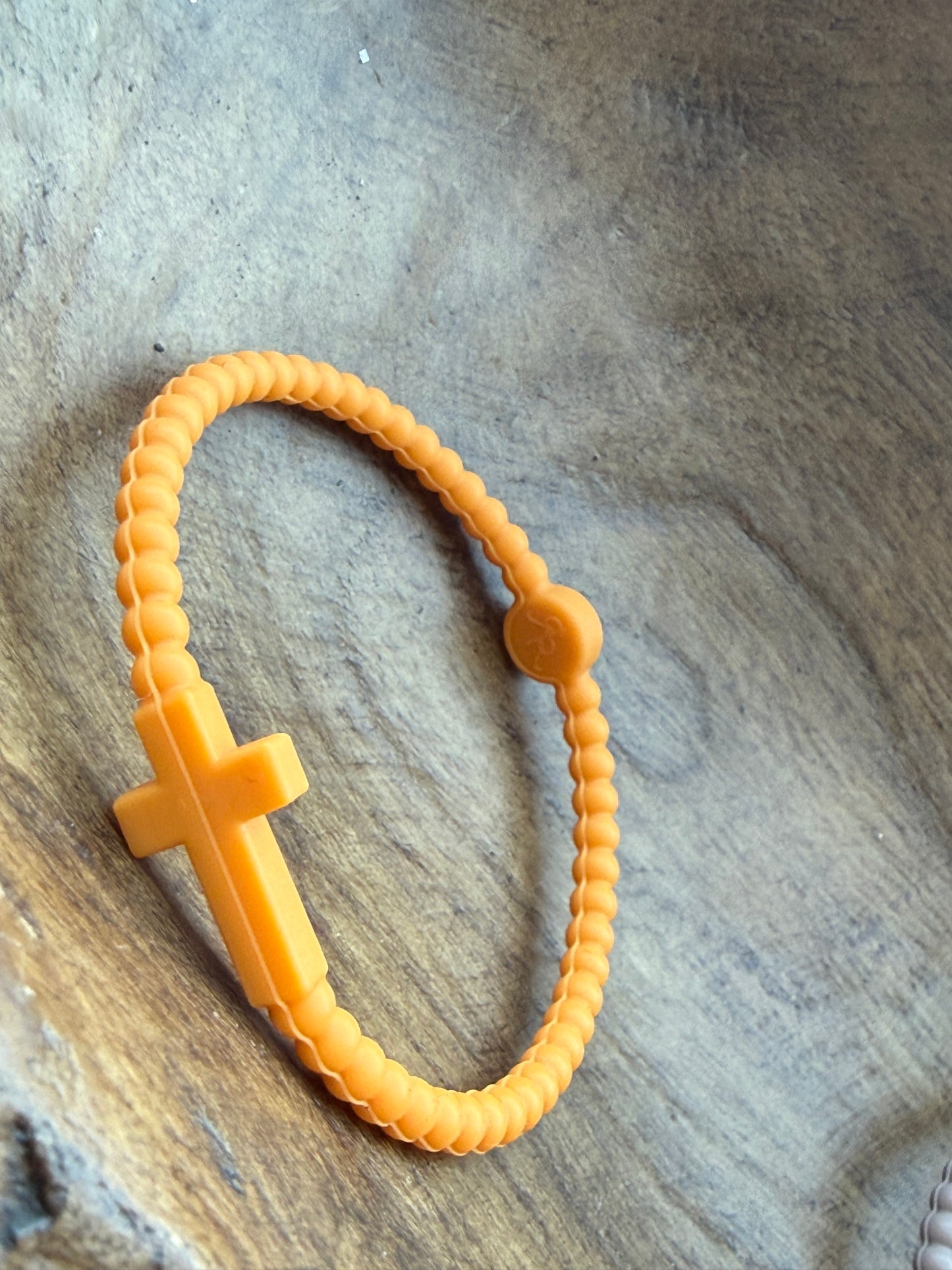 Orange Cross Bracelet