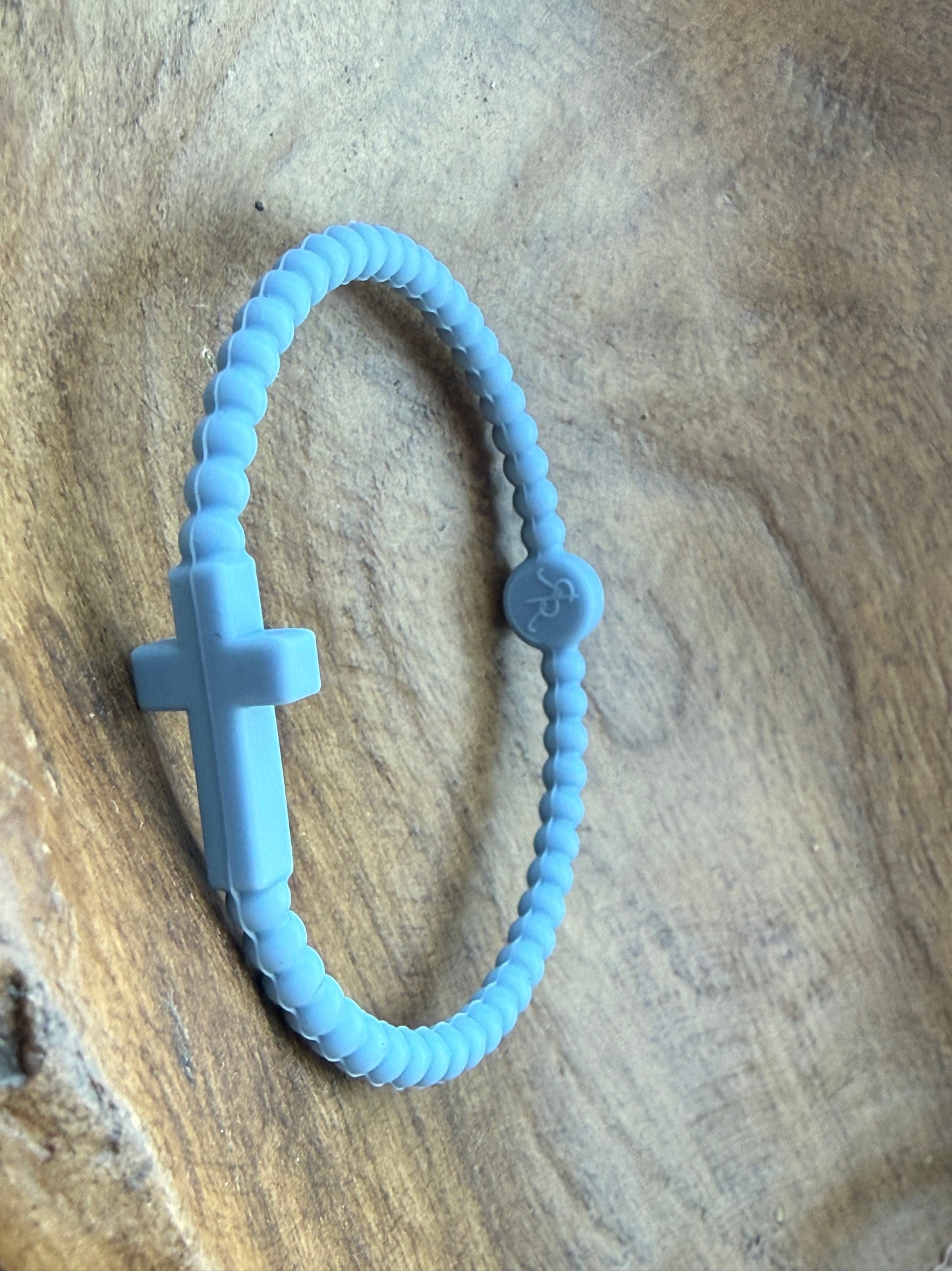 Light Blue Cross Bracelet