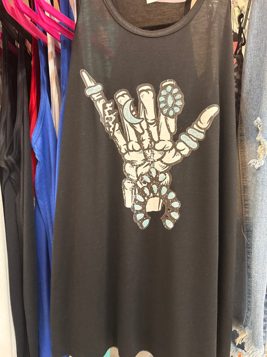 Skeleton Hand Tank