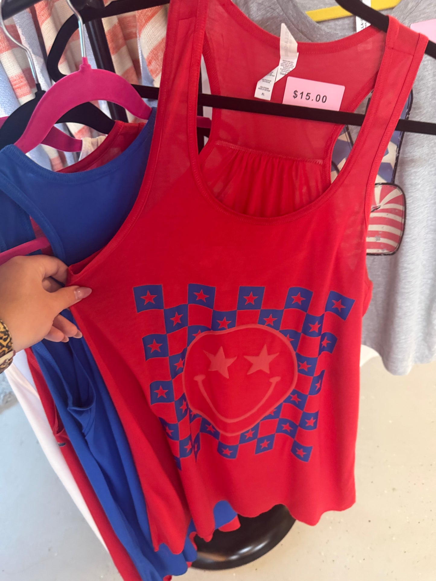 Star smiley face tank