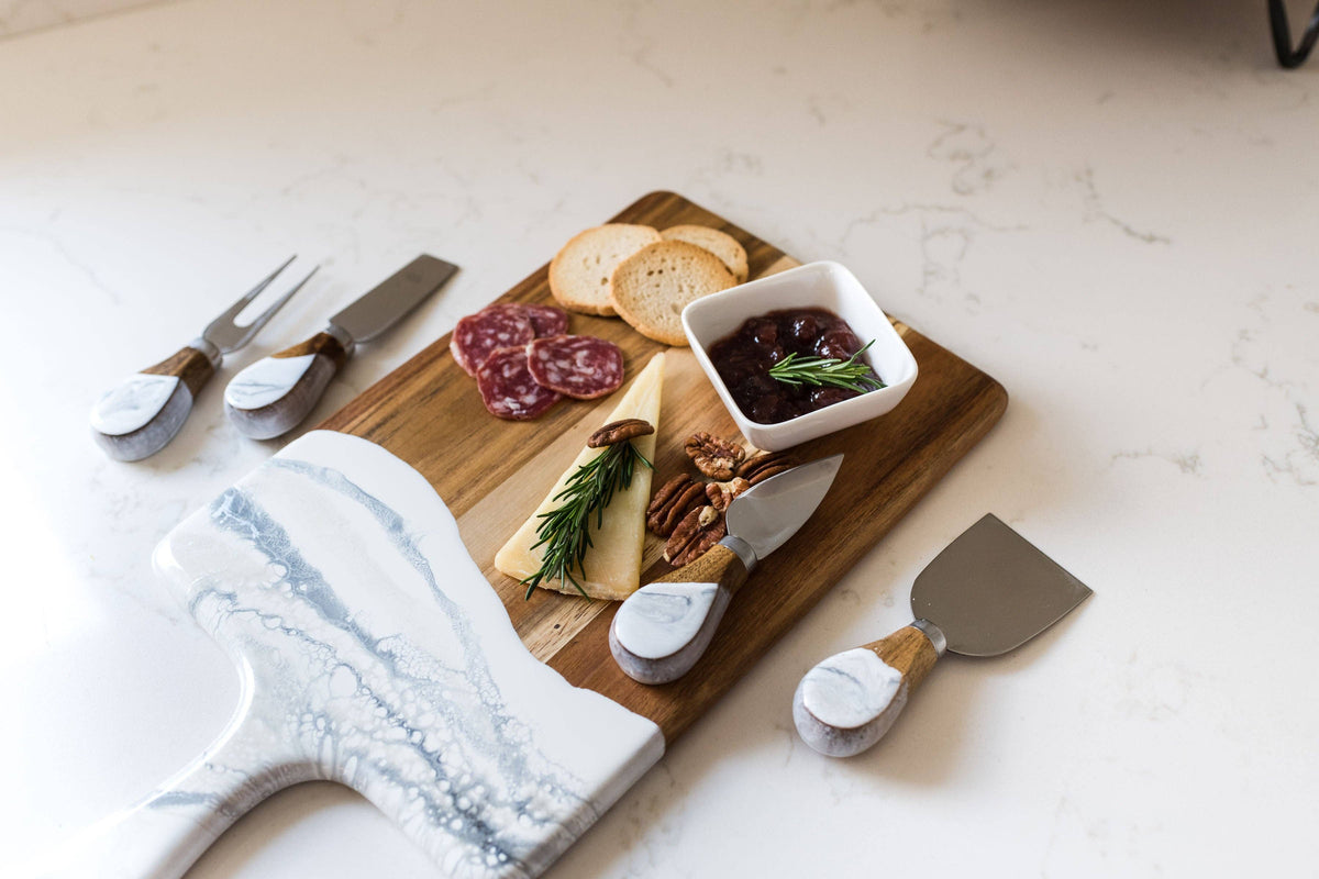 Resin Coated Cheese Knife Set - Set of 4