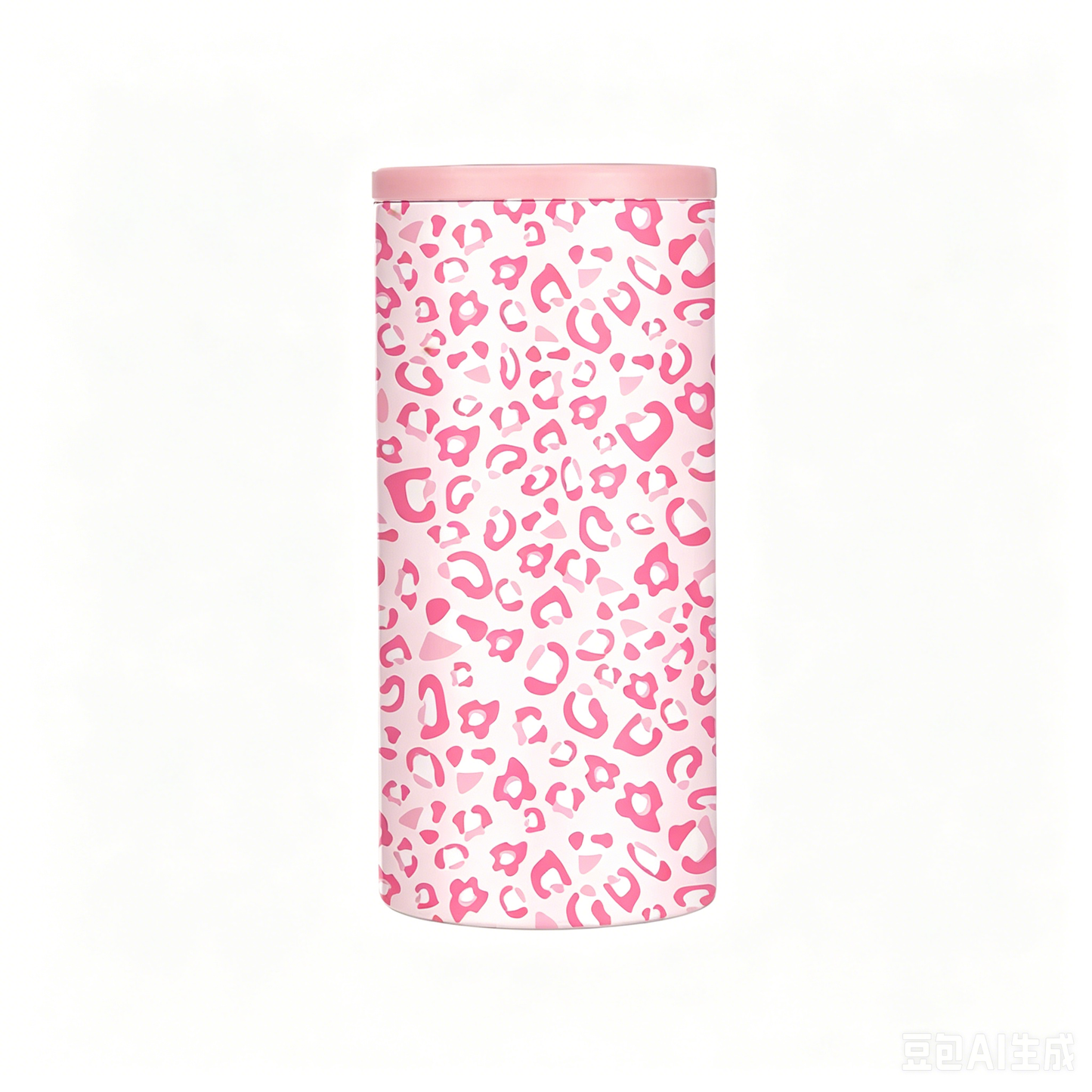 Hard Cooling Can in Pink Leopard