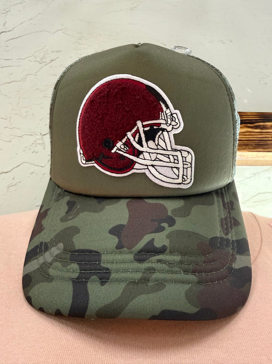 Camo Football Trucker Hat