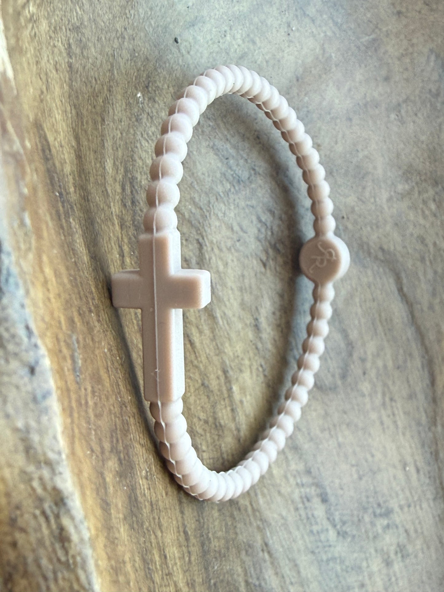 Light Brown Cross Bracelet