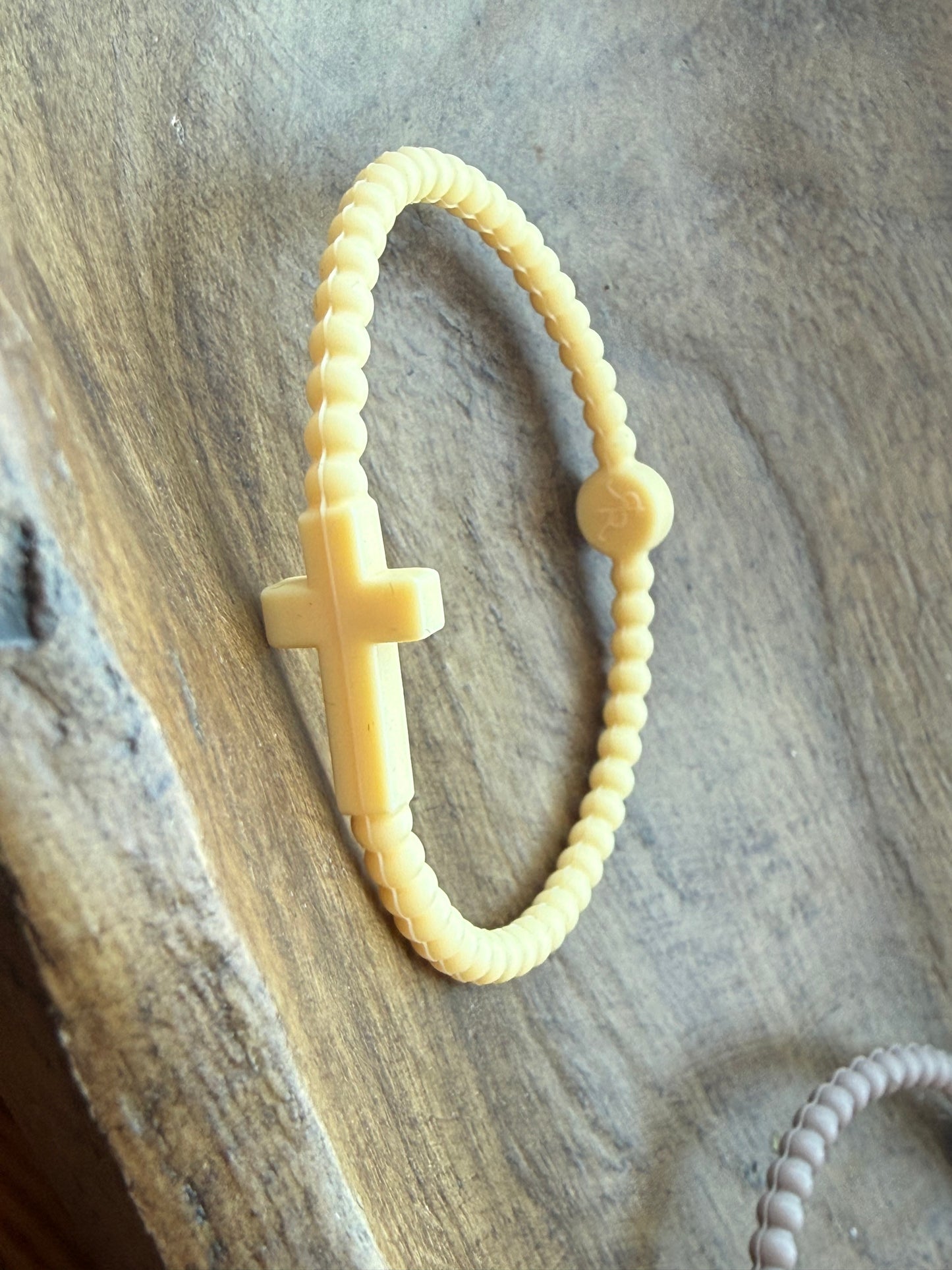 Light Yellow Cross Bracelet