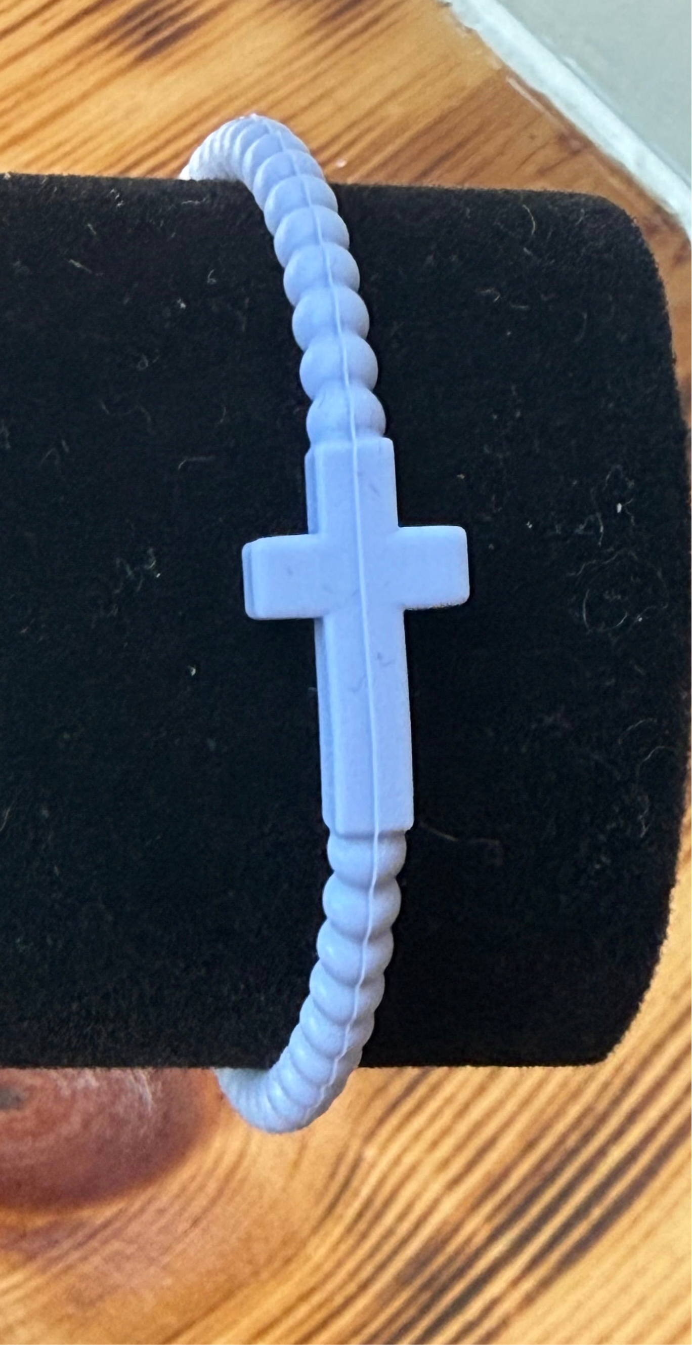 Lavender Cross Bracelet