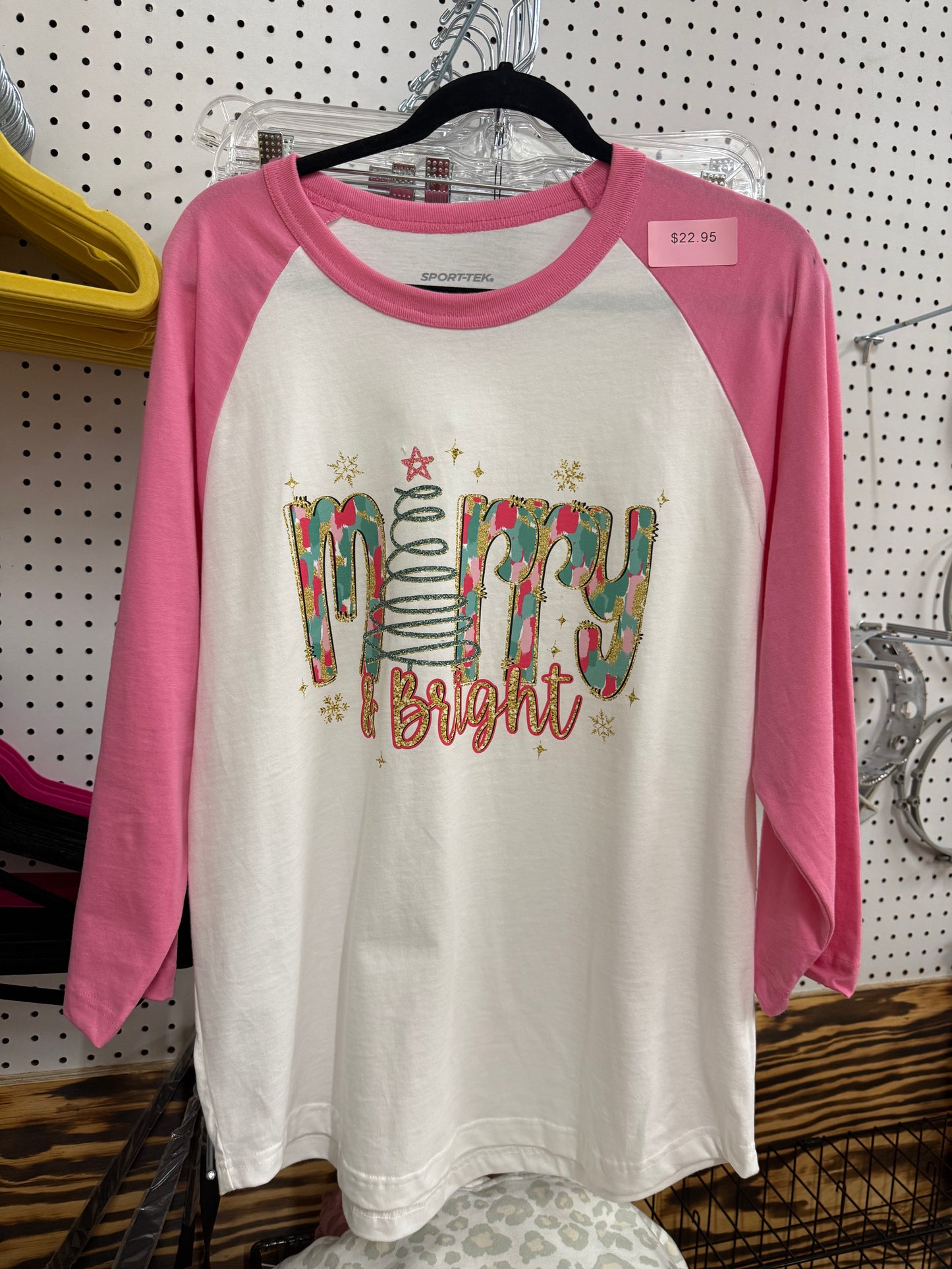 Merry and Bright 3 quarter sleeve