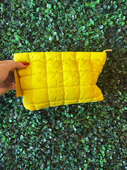 Yellow makeup bag