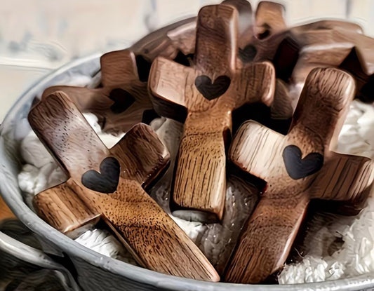 Natural Wooden Rubbing Crosses