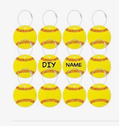 Softball keychain