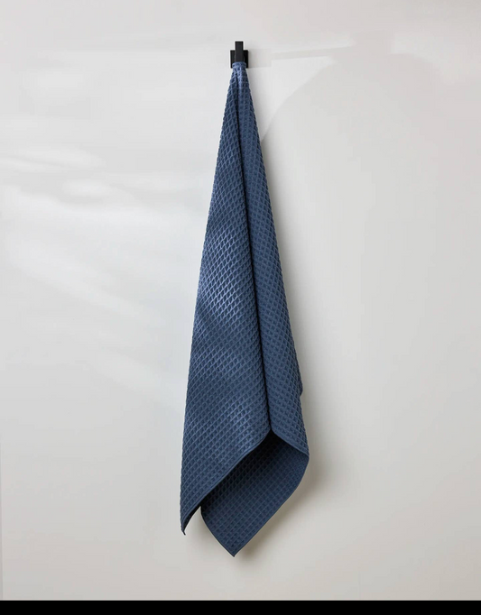 Midnight Blue Waffle Bath Towel