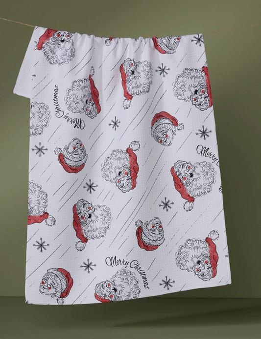 Claus Family Christmas Tea Towel