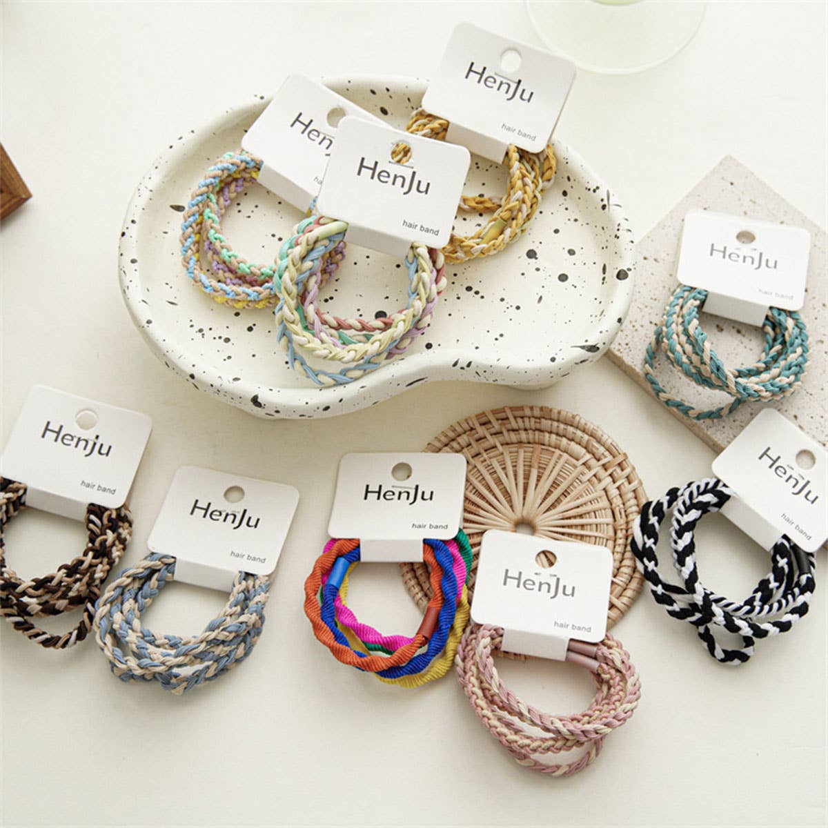 Candy Color Twisted Hair Ties , Cute Rubber Bands- CWAHA0339