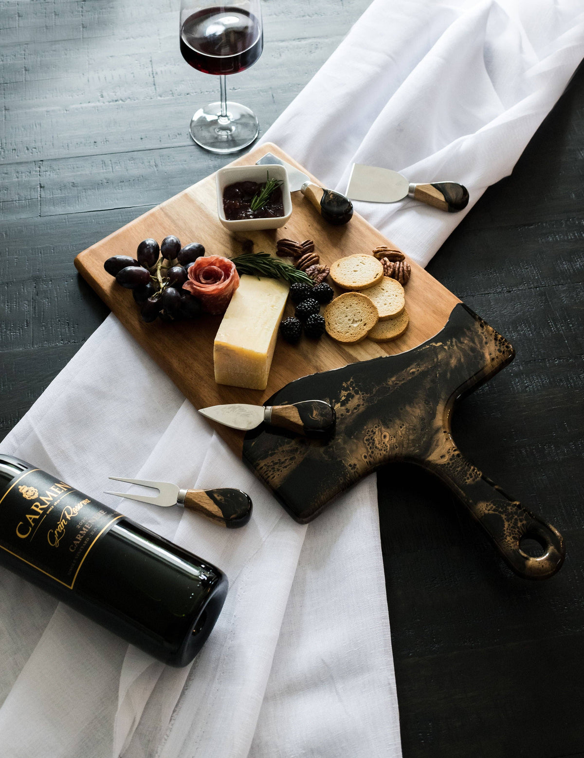 Resin Coated Cheese Knife Set - Set of 4