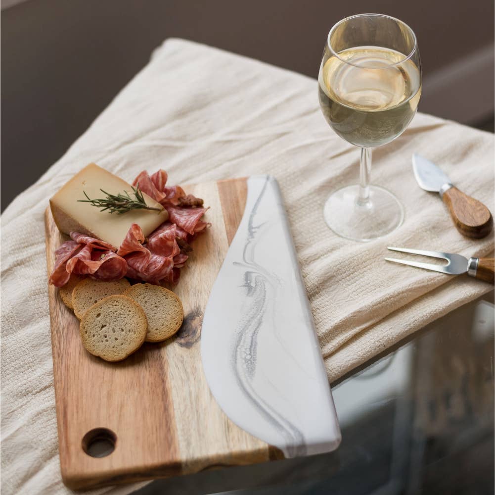 Small Wood Resin Cheese Board/Charcuterie Board